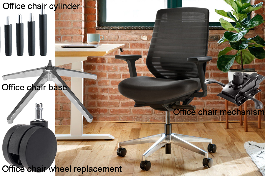 office chair spare parts base cylinder mechanism armrest wheels seatings complements from oem factory china