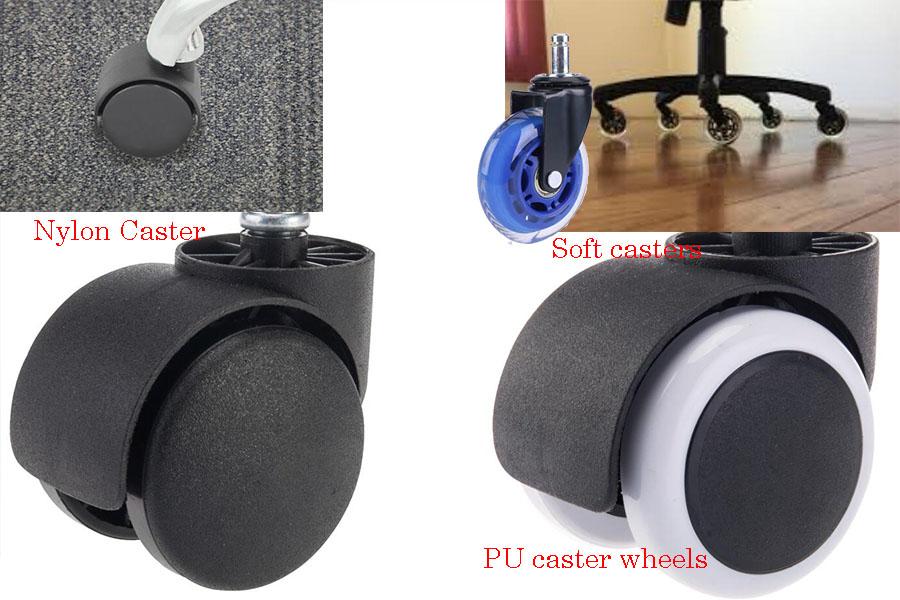 Locking Self-braking Anti-static Office chair wheels swivel accessories from China supplier
