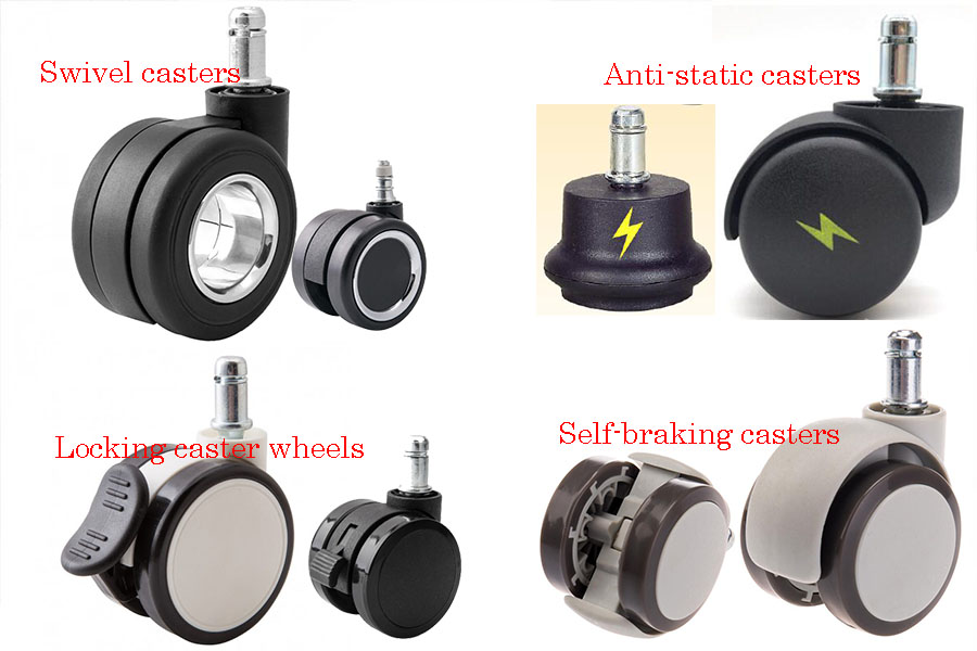 Office chair wheels indoor furniture roating complements from Chinese wholesale vendor