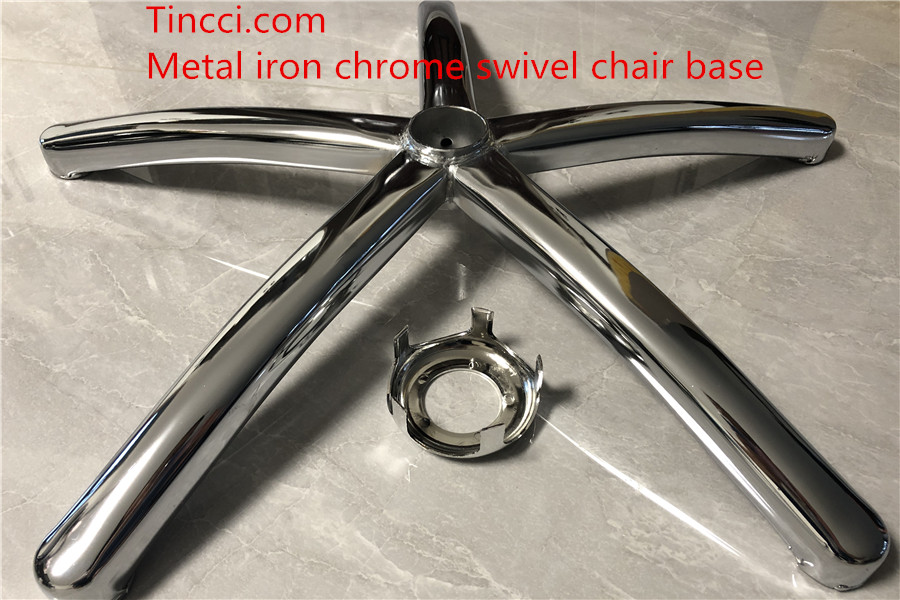 metal iron chromed swivel chair base