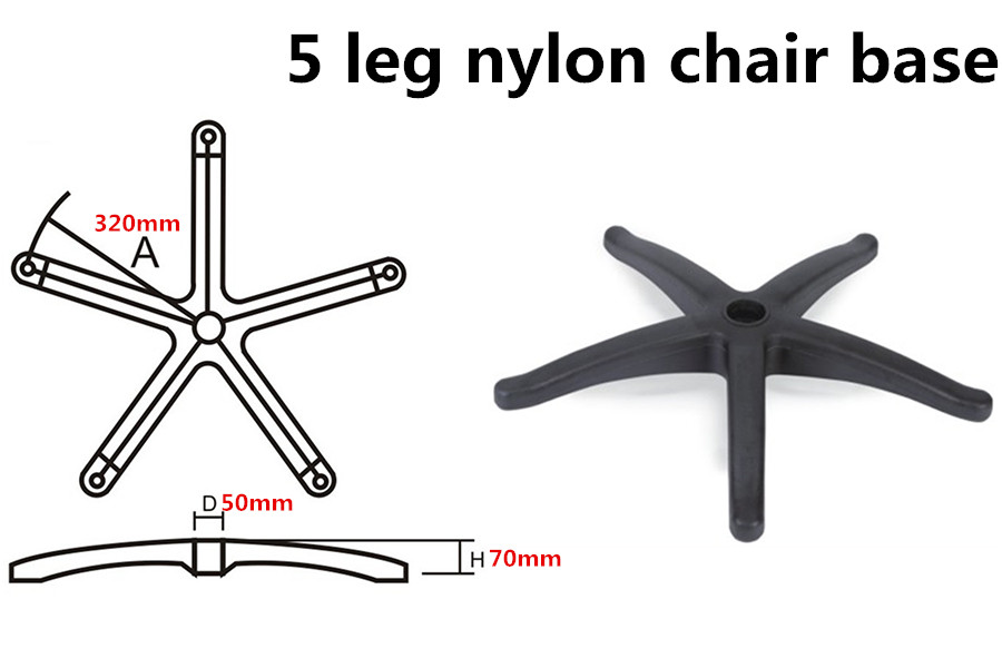 office nylon chair base dimensions revolving parts manufacturer in China