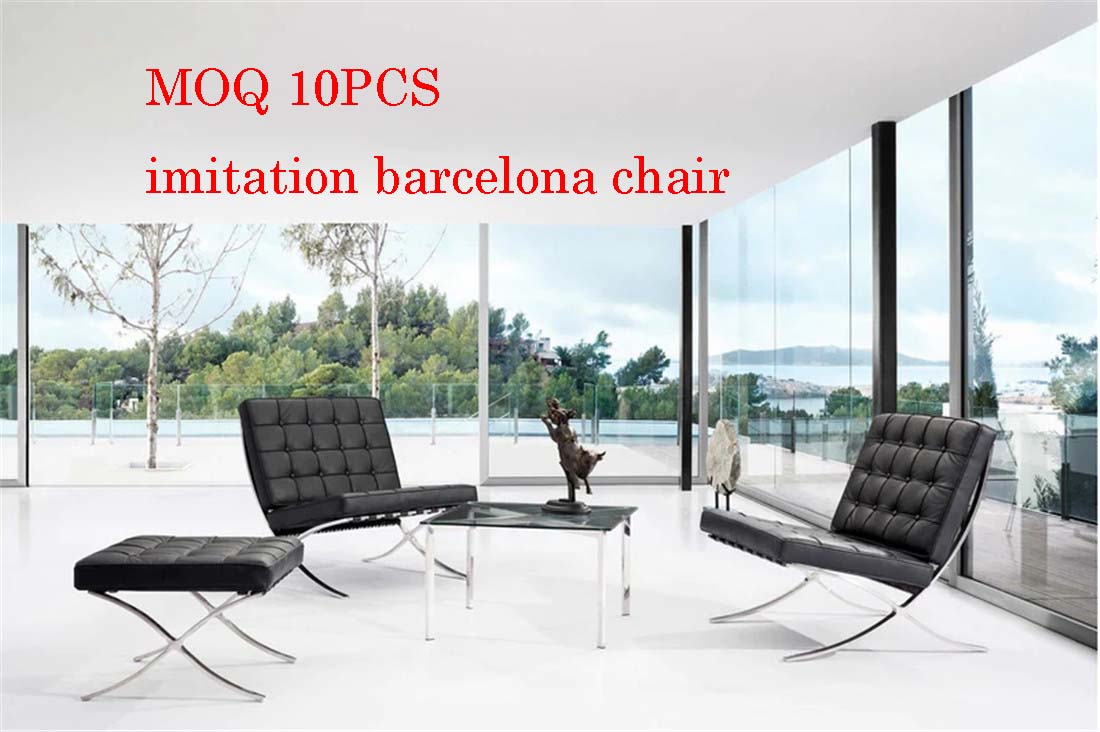 alibaba dropshippers customs made luxury furniture dupe barcelona chair reproduction