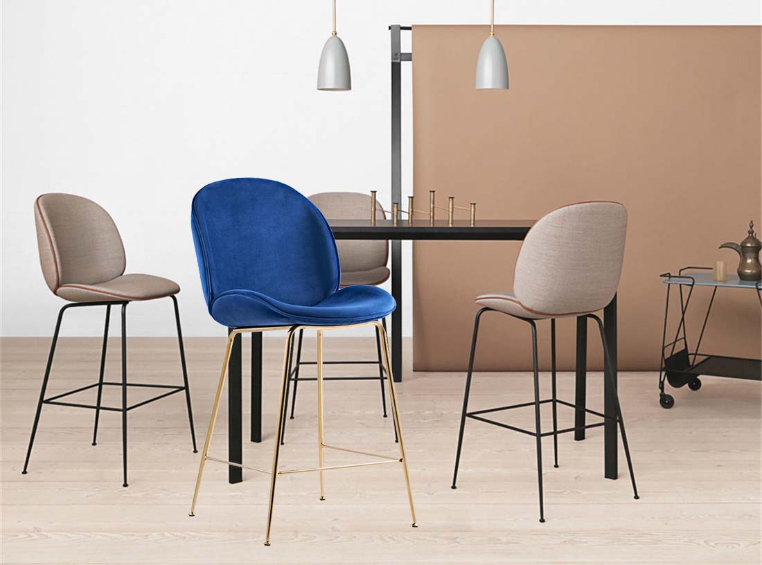 high end furniture brands gubi beetle bar chair fully upholstered for sale
