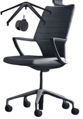 wholesale furniture vendors offer 5 spoke office chair base with wheels seating components