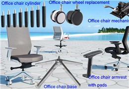 Heavy duty Ergonomic office chair parts|base cylinder mechanism wheel armrest from China manufacturer