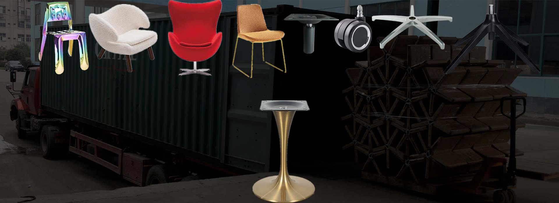 One stop supplier from chair parts to replica furniture including swivel chair base and lounge chair replica dining bar stool